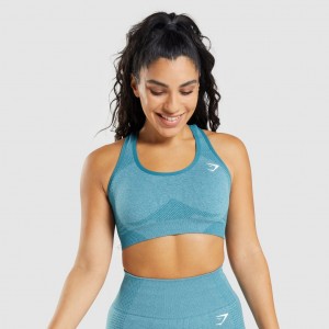Sujetador Deportivo Gymshark Vital Seamless 2.0 Tahoe Teal Marl | 68IRKAONV