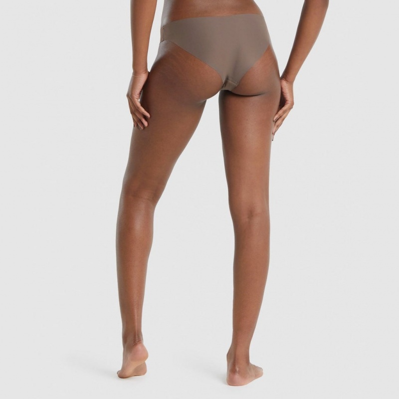 Bikini Brief Gymshark No VPL Marrones | 46ZJCDRFU
