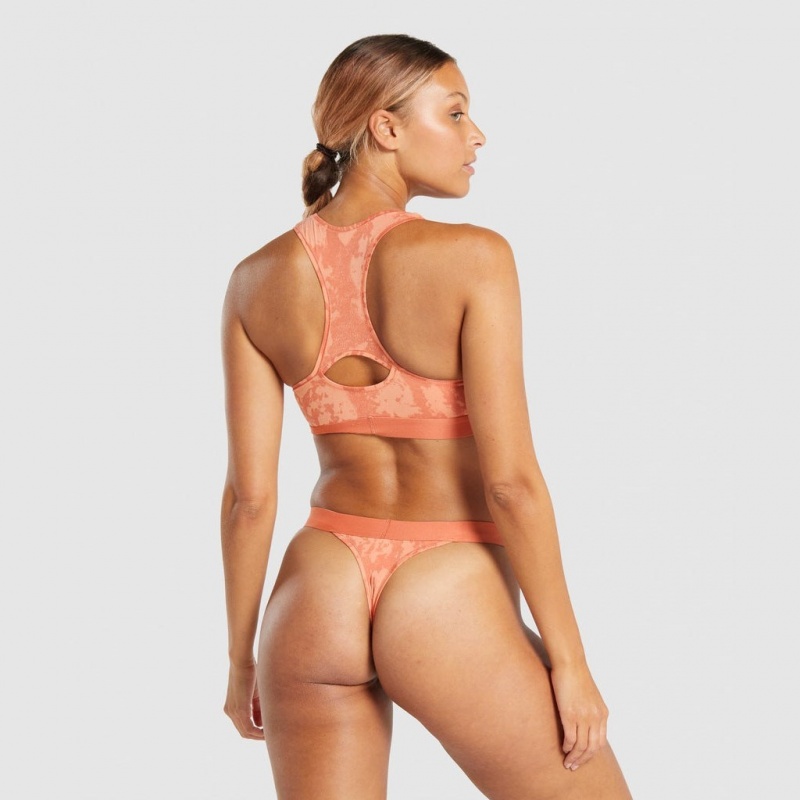 Bralette Gymshark Algodon Naranjas | 73JAPDWSM