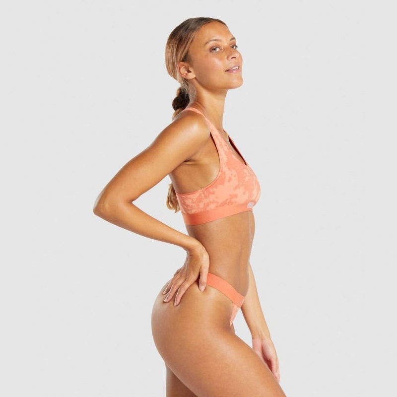 Bralette Gymshark Algodon Naranjas | 73JAPDWSM