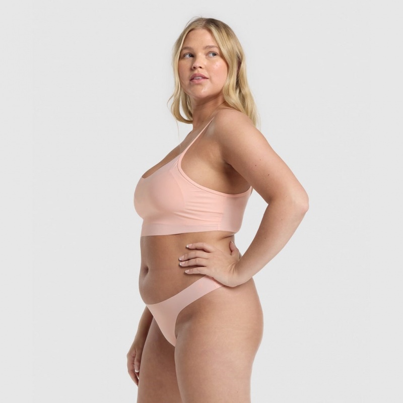 Bralette Gymshark No VPL Rosas Claro | 60YPQSACJ