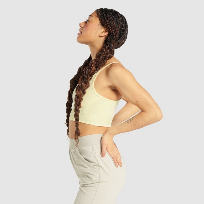Bralette Gymshark Pause Amarillo | 31EAYMLCN