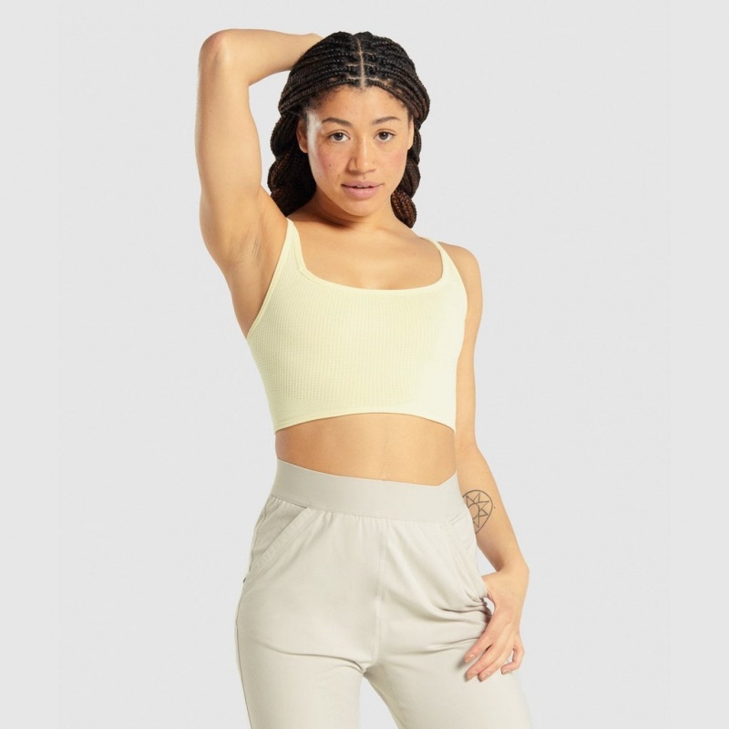 Bralette Gymshark Pause Amarillo | 31EAYMLCN