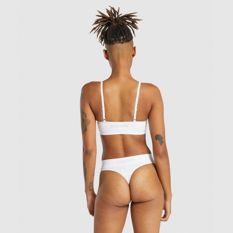 Bralette Gymshark Seamless High Neck Blancas | 97EHJCTFA