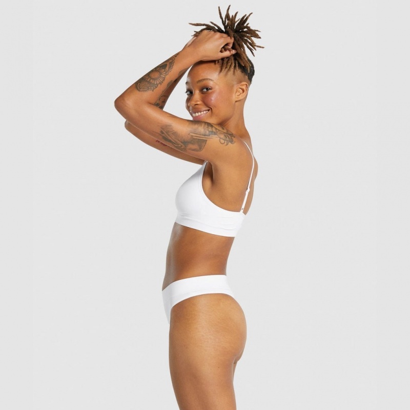 Bralette Gymshark Seamless High Neck Blancas | 97EHJCTFA