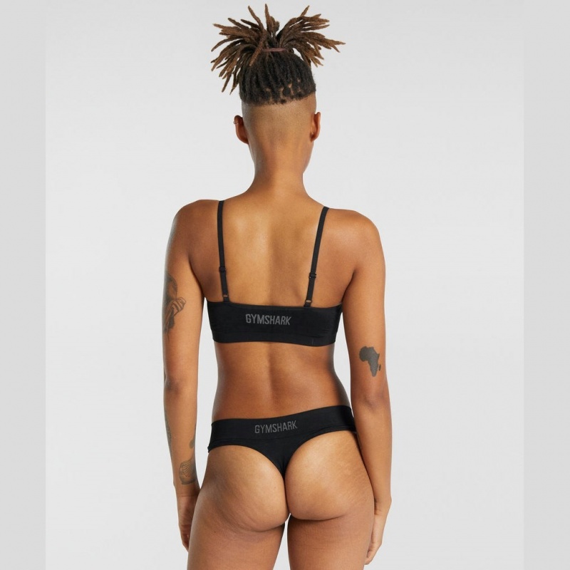 Bralette Gymshark Seamless High Neck Negras | 63WIVCPAN