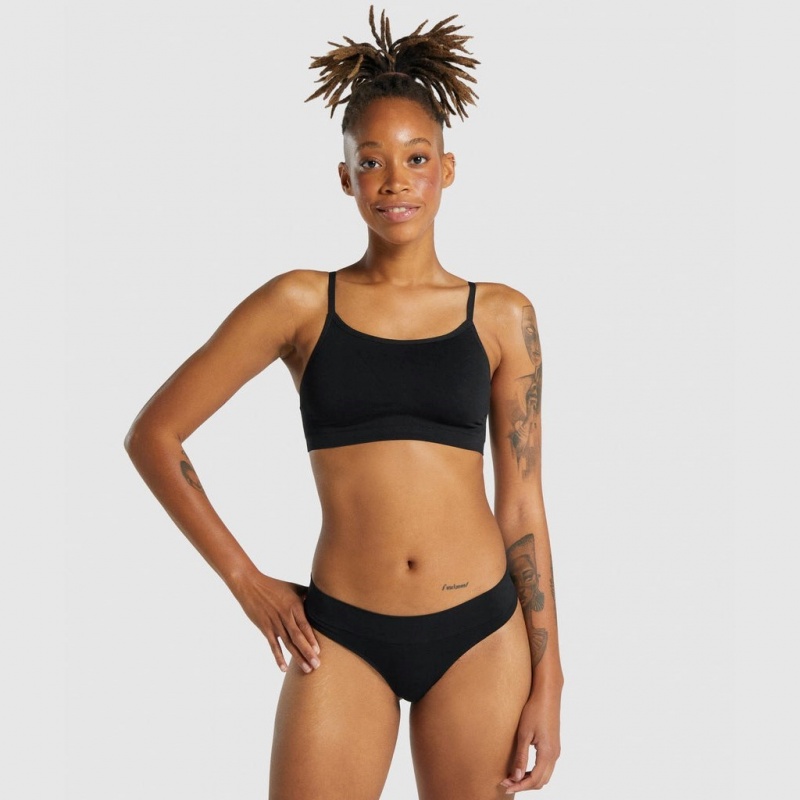 Bralette Gymshark Seamless High Neck Negras | 63WIVCPAN