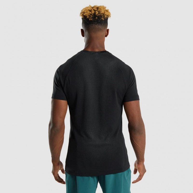Camiseta Gymshark Apex Contrast Negras | 28ARZHBUG