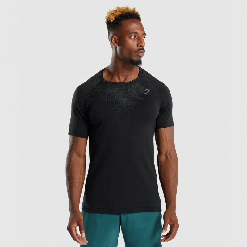 Camiseta Gymshark Apex Contrast Negras | 28ARZHBUG