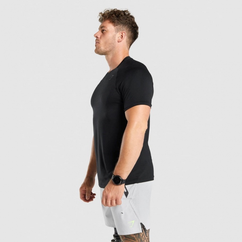Camiseta Gymshark Apex Contrast Seamless Negras | 46GVOMNXQ