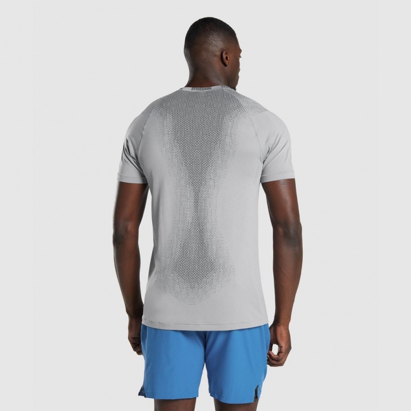 Camiseta Gymshark Apex Contrast Seamless Gris | 82EOINYAR