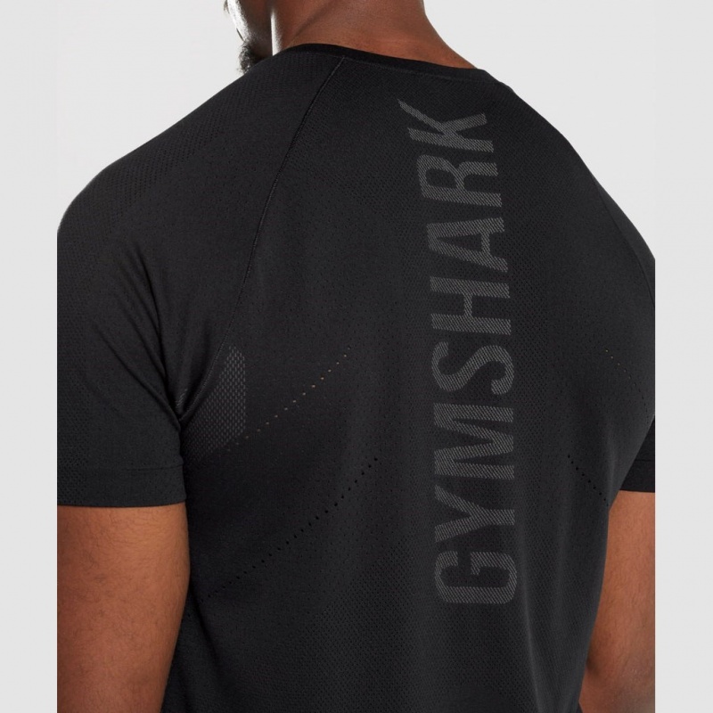 Camiseta Gymshark Apex Perform Negras | 97ZDMVAPK