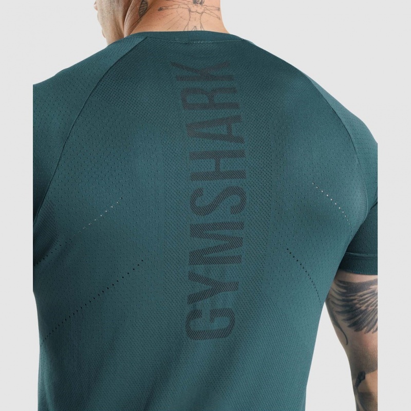 Camiseta Gymshark Apex Perform Teal | 12COTXZDM