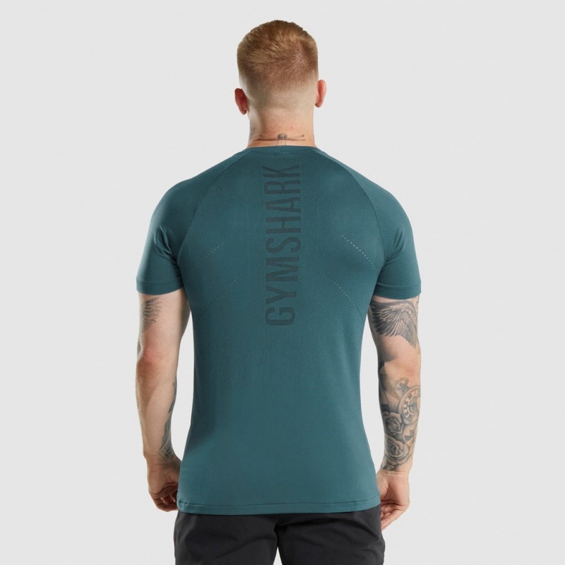 Camiseta Gymshark Apex Perform Teal | 12COTXZDM