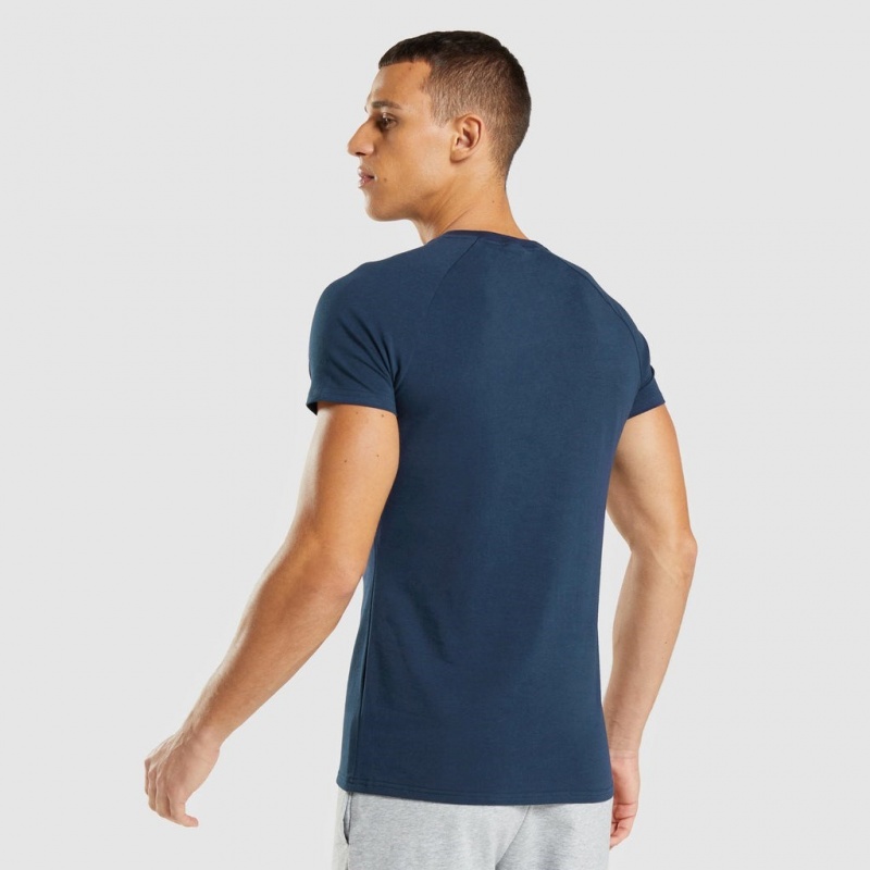 Camiseta Gymshark Apollo Azul Marino | 36BGWYLEI