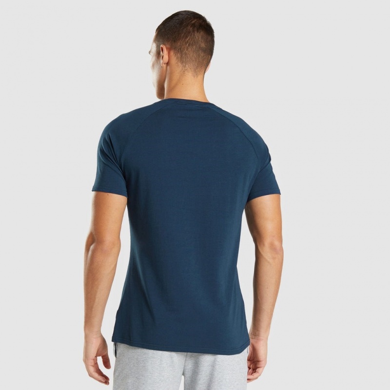 Camiseta Gymshark Apollo Azul Marino | 43QDSOBEY