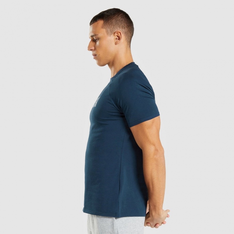 Camiseta Gymshark Apollo Azul Marino | 43QDSOBEY
