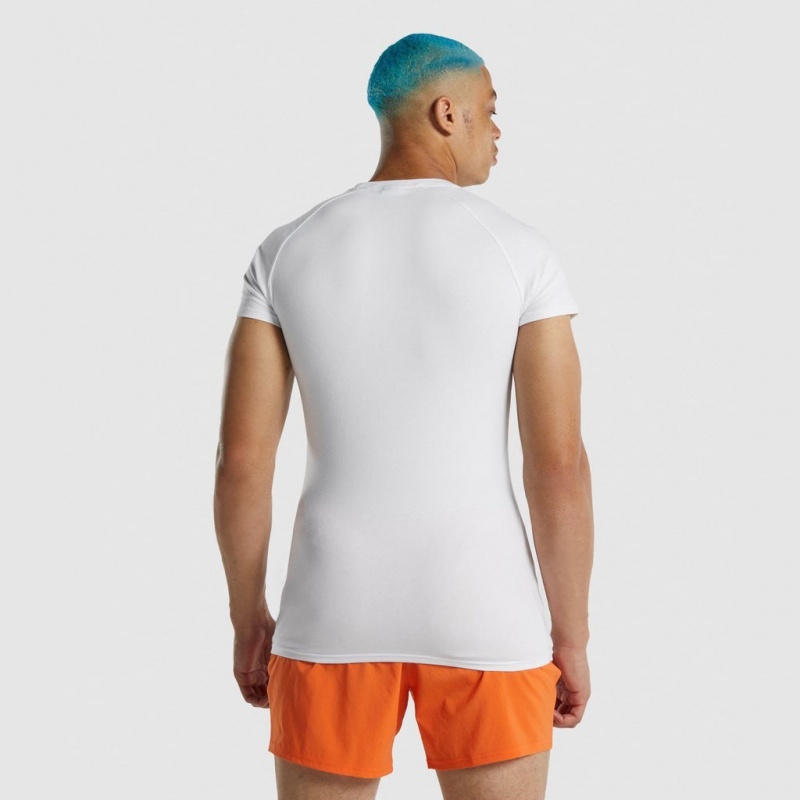 Camiseta Gymshark Apollo Blancas | 19JTNBEZI