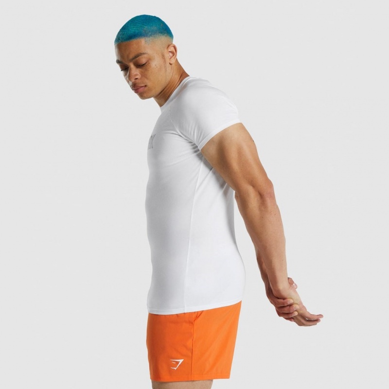 Camiseta Gymshark Apollo Blancas | 19JTNBEZI