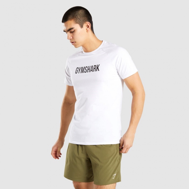 Camiseta Gymshark Apollo Blancas | 75FSYOUIJ