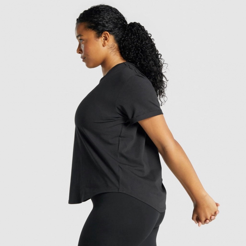 Camiseta Gymshark Apollo Estampadas Negras | 45PTECQVZ