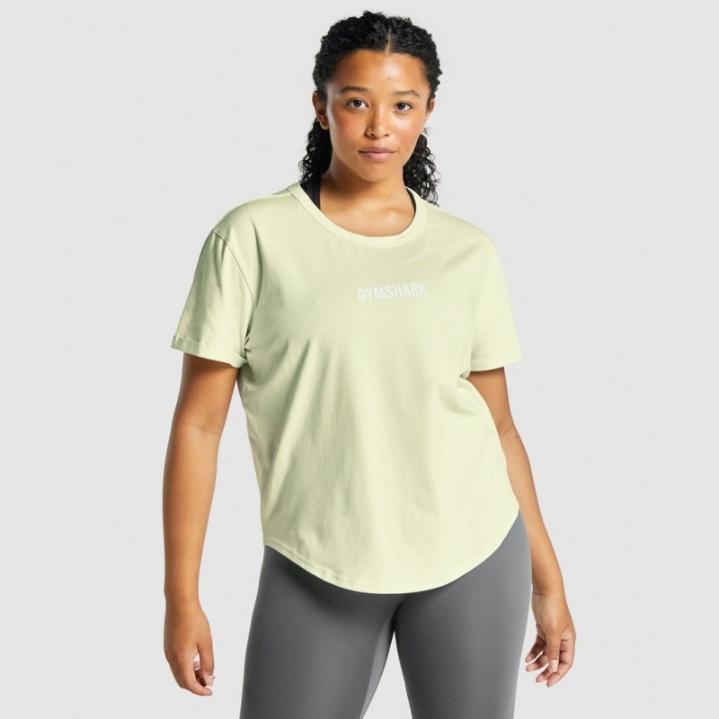 Camiseta Gymshark Apollo Estampadas Verde Claro | 23ASDWGNY