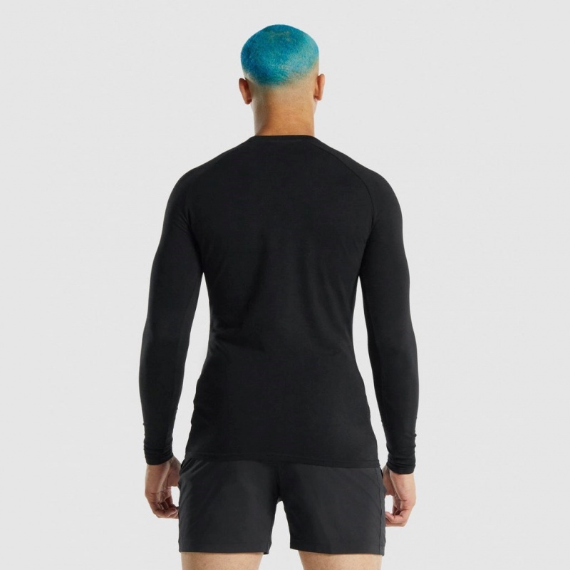 Camiseta Gymshark Apollo Long Sleeve Negras | 39XTPVQMF