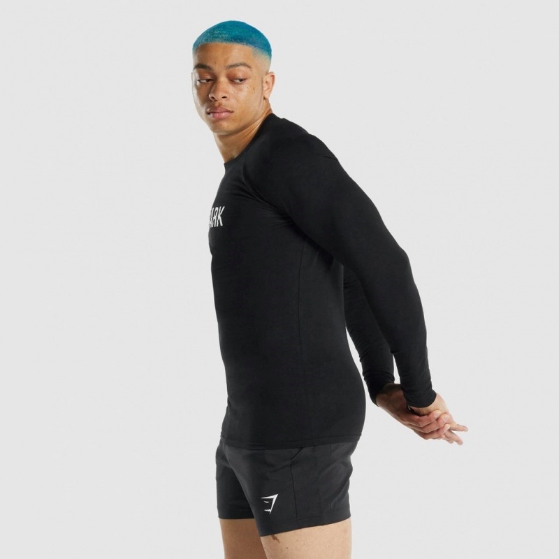 Camiseta Gymshark Apollo Long Sleeve Negras | 39XTPVQMF