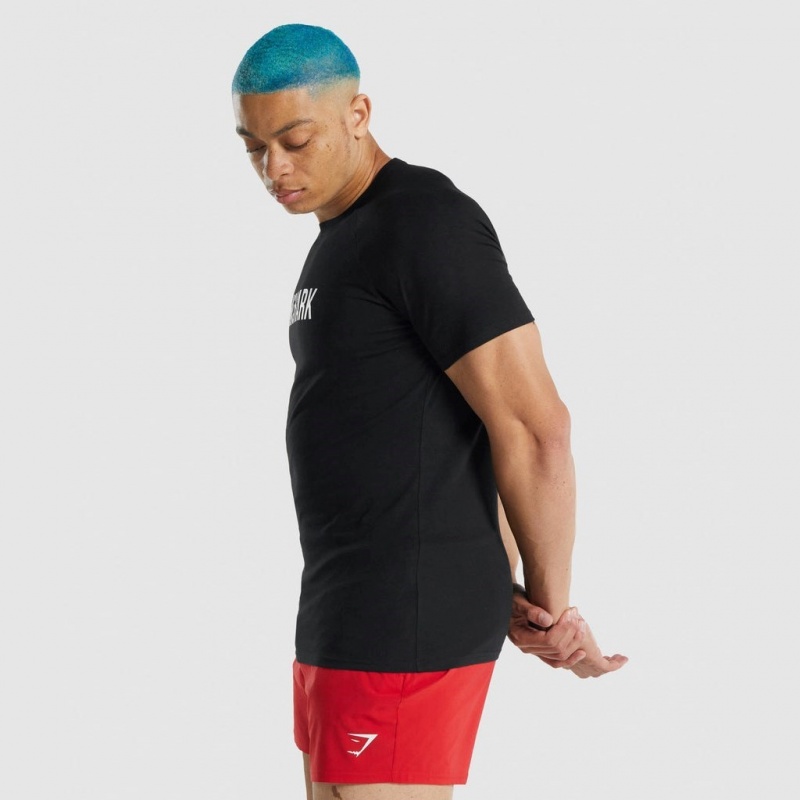 Camiseta Gymshark Apollo Negras | 32JEQLSRP