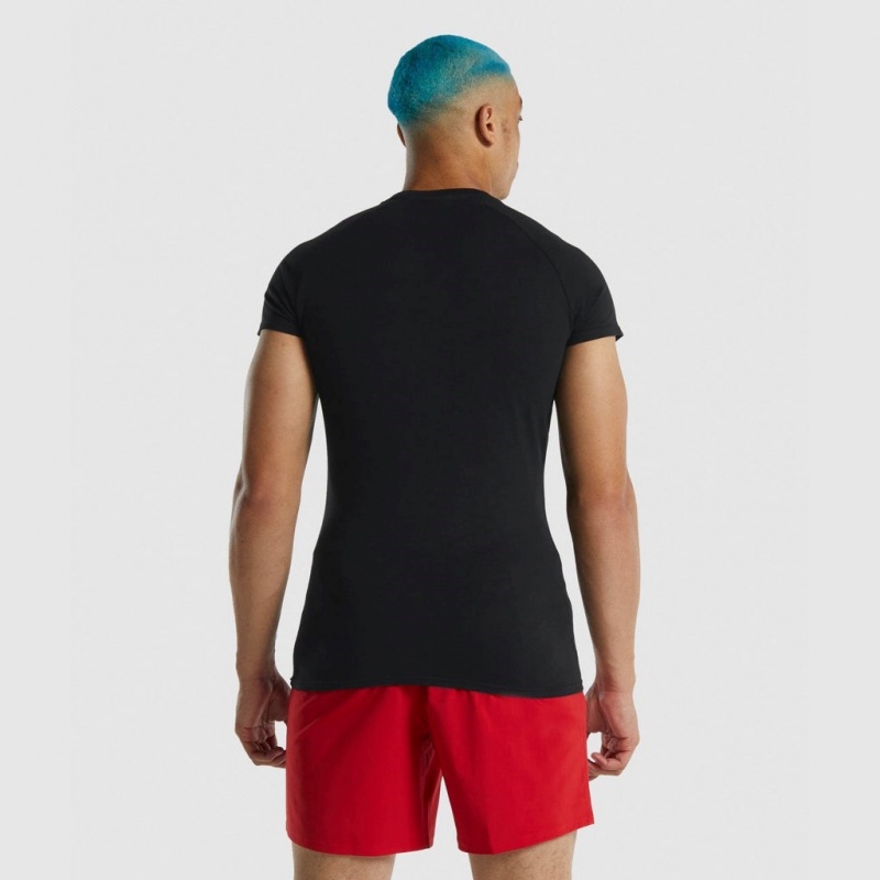 Camiseta Gymshark Apollo Negras | 57TKUQLOY