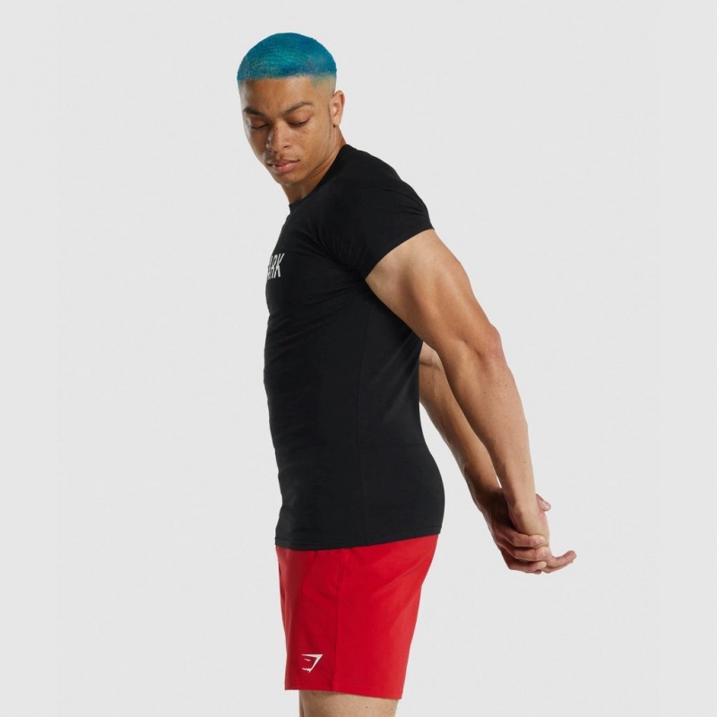 Camiseta Gymshark Apollo Negras | 57TKUQLOY