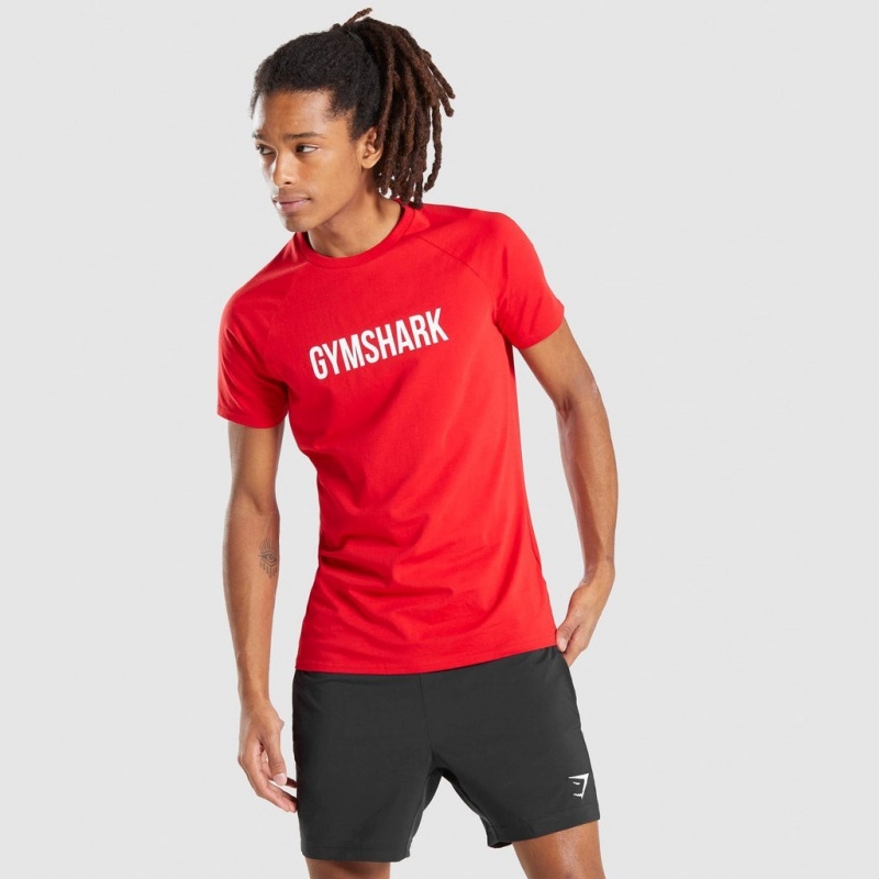 Camiseta Gymshark Apollo Rojas | 39UGWCRDH