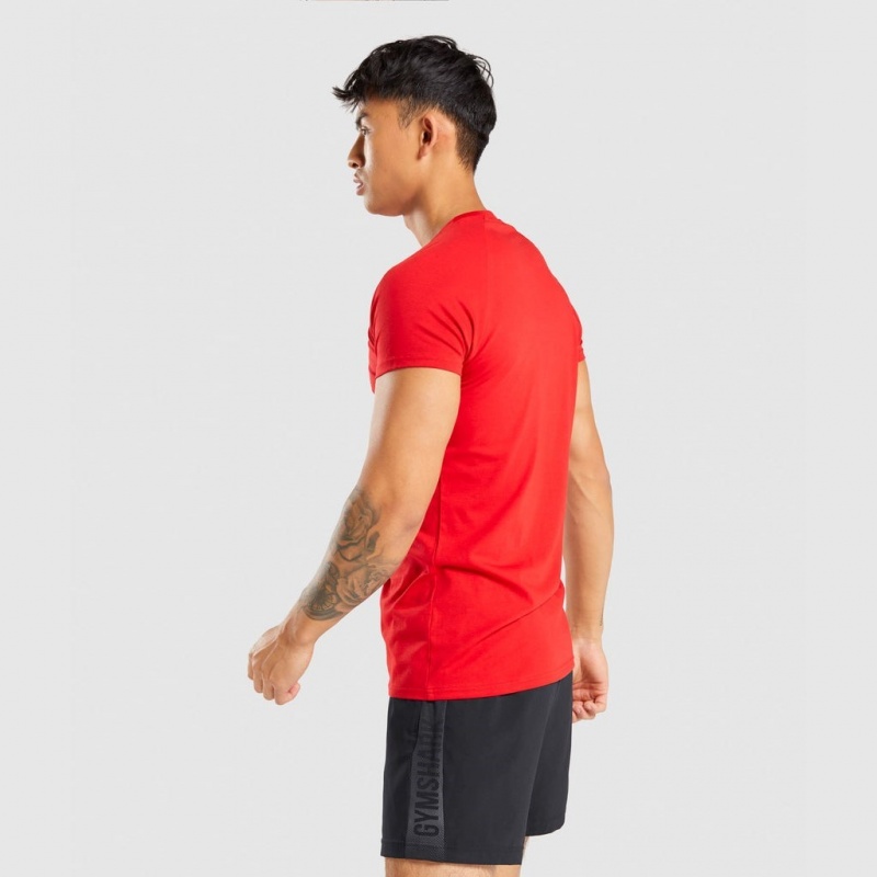 Camiseta Gymshark Apollo Rojas | 80CYTXZMI