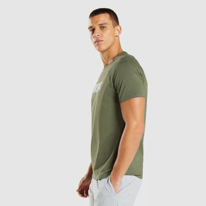 Camiseta Gymshark Apollo Verde Oliva | 04RGLPVSI