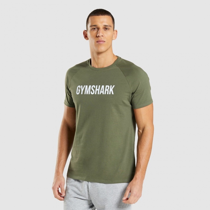 Camiseta Gymshark Apollo Verde Oliva | 04RGLPVSI