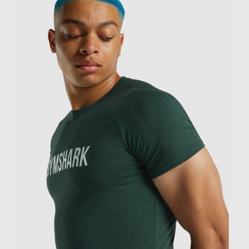 Camiseta Gymshark Apollo Verde Oscuro | 36FSDKPYV