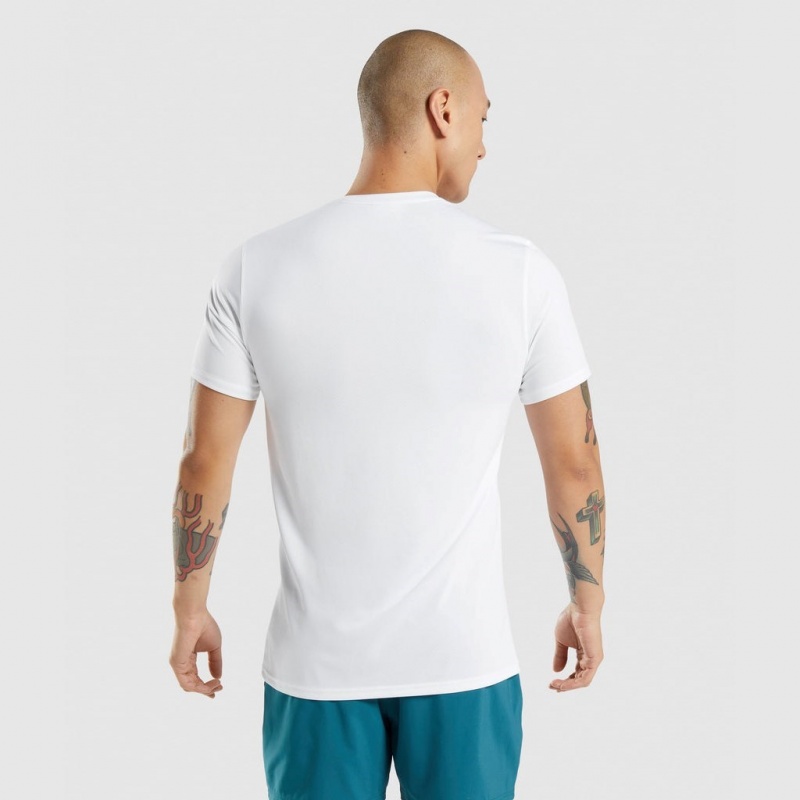 Camiseta Gymshark Arrival Blancas | 10FUCNDTY