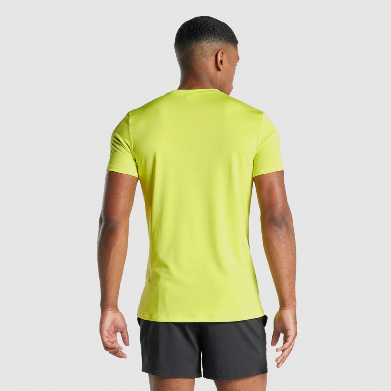 Camiseta Gymshark Arrival Estampadas Amarillo | 74UAJKTWH