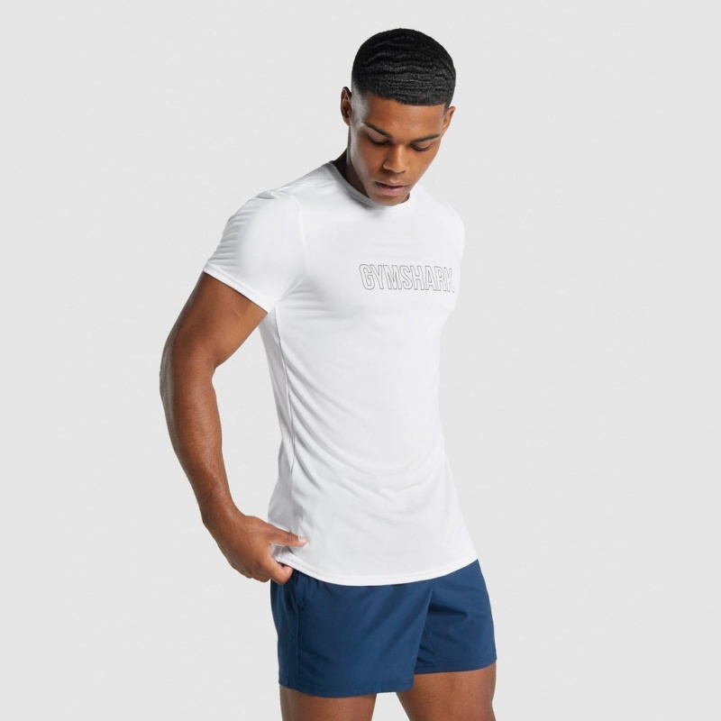 Camiseta Gymshark Arrival Estampadas Blancas | 85YMCZWXH