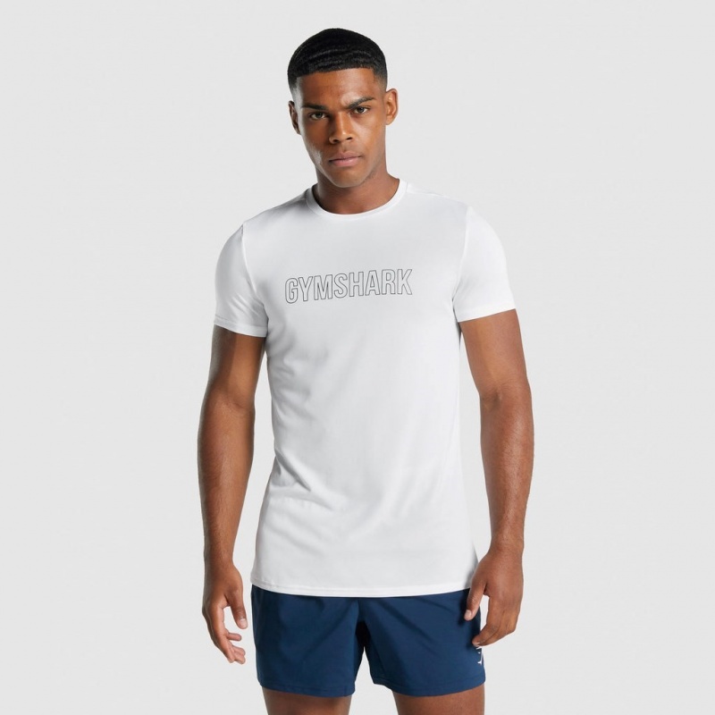 Camiseta Gymshark Arrival Estampadas Blancas | 85YMCZWXH