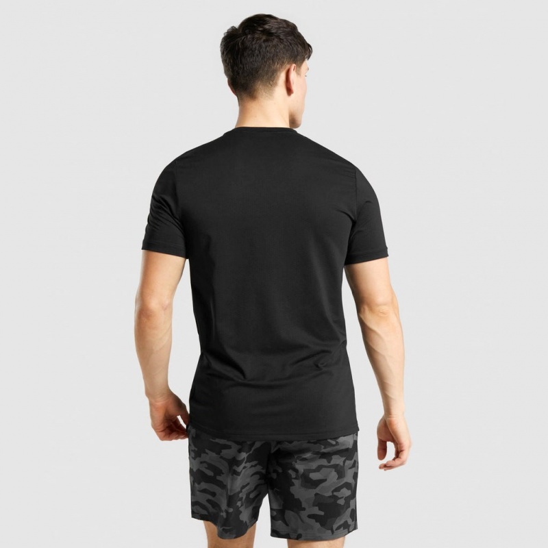 Camiseta Gymshark Arrival Estampadas Negras | 91TWHLKQS