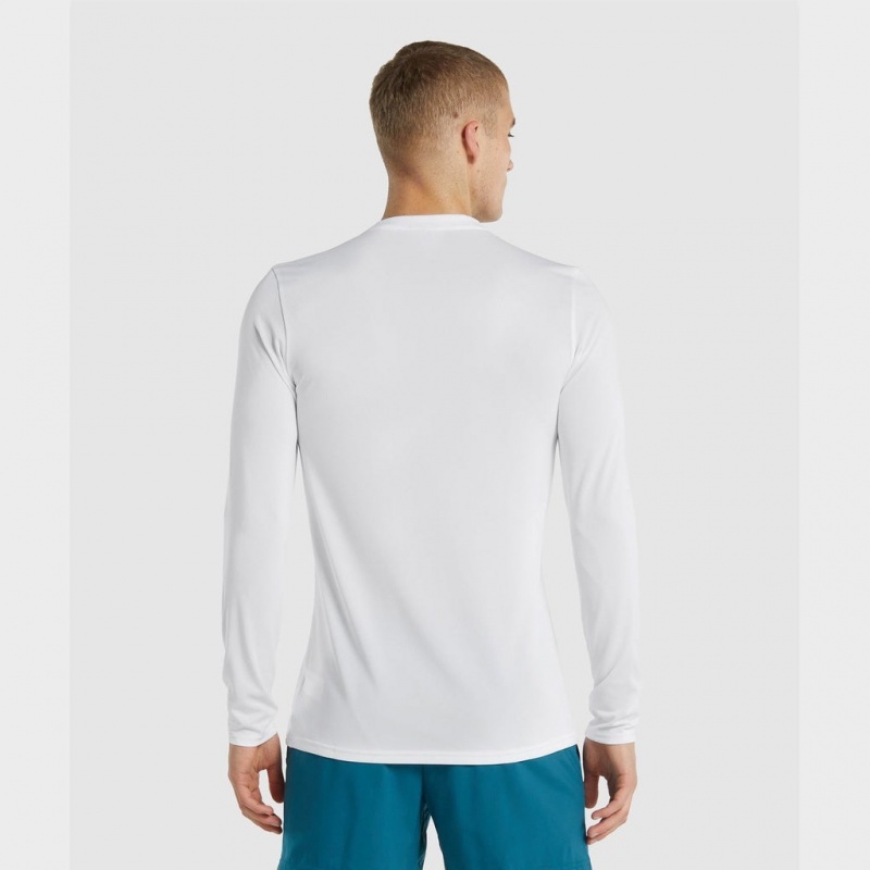 Camiseta Gymshark Arrival Long Sleeve Blancas | 60ALRIVGQ