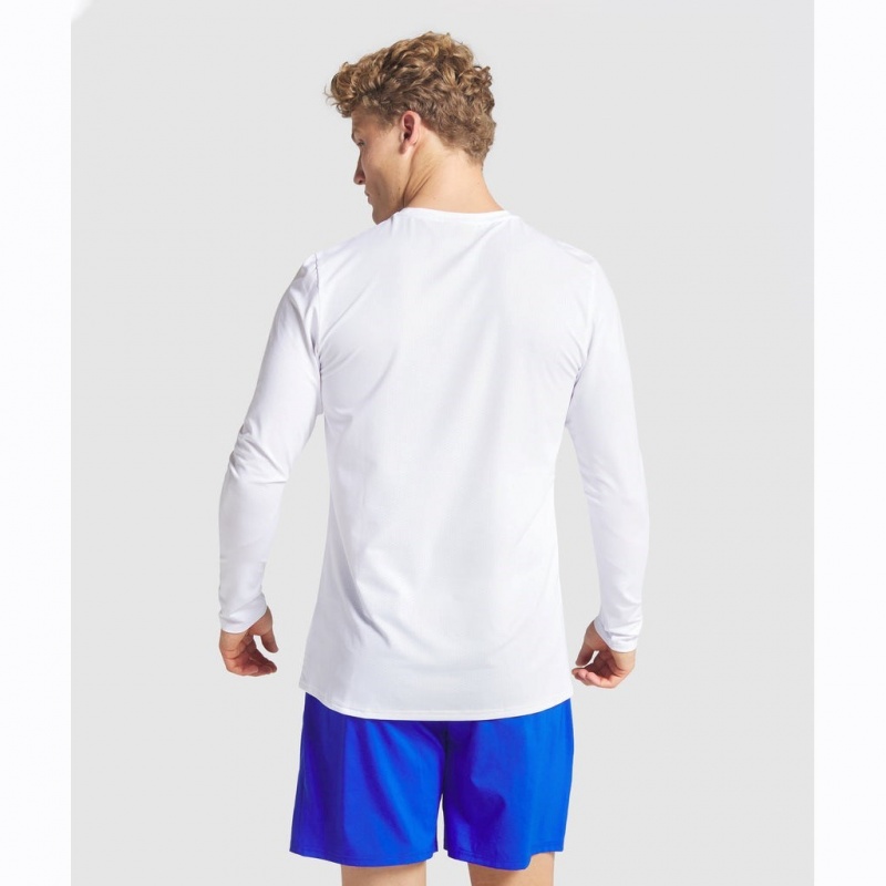Camiseta Gymshark Arrival Long Sleeve Blancas | 25OTSZVIR