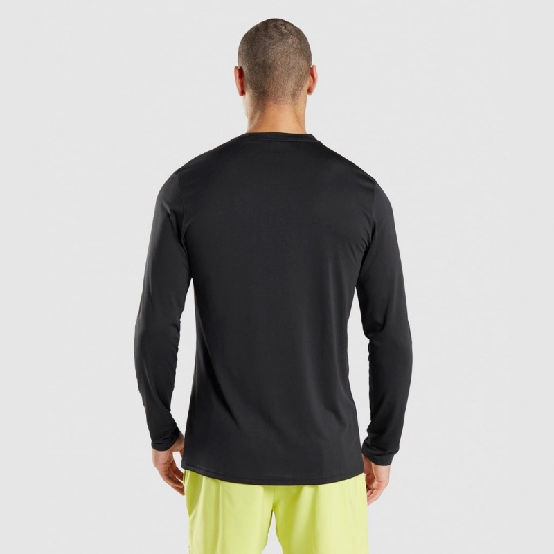 Camiseta Gymshark Arrival Long Sleeve Negras | 19NSEWULG