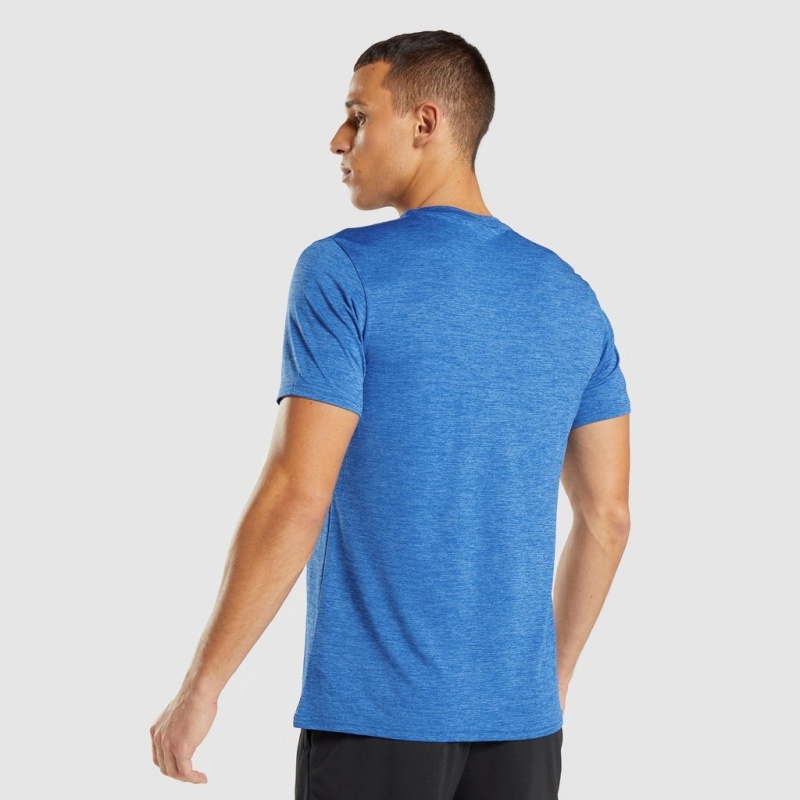 Camiseta Gymshark Arrival Marl Azules Azules | 18FCBKSQI