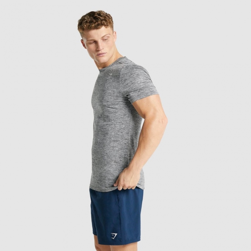 Camiseta Gymshark Arrival Marl Charcoal Marl | 76YUNDCFH