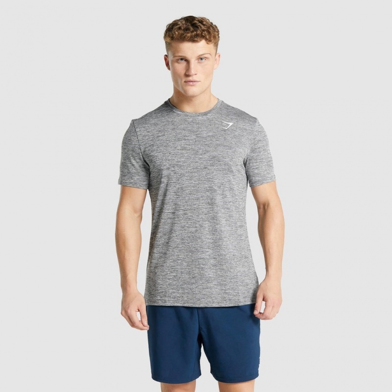 Camiseta Gymshark Arrival Marl Charcoal Marl | 76YUNDCFH