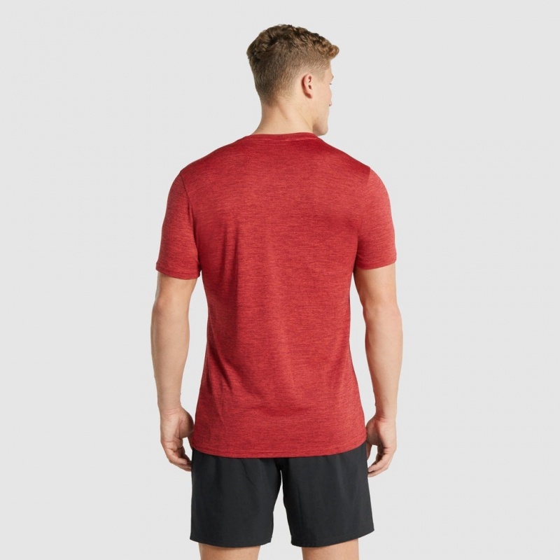 Camiseta Gymshark Arrival Marl Rojas | 96AQMLPSJ