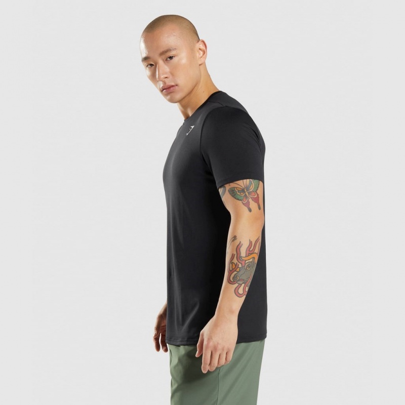 Camiseta Gymshark Arrival Negras | 26OCPQKGZ