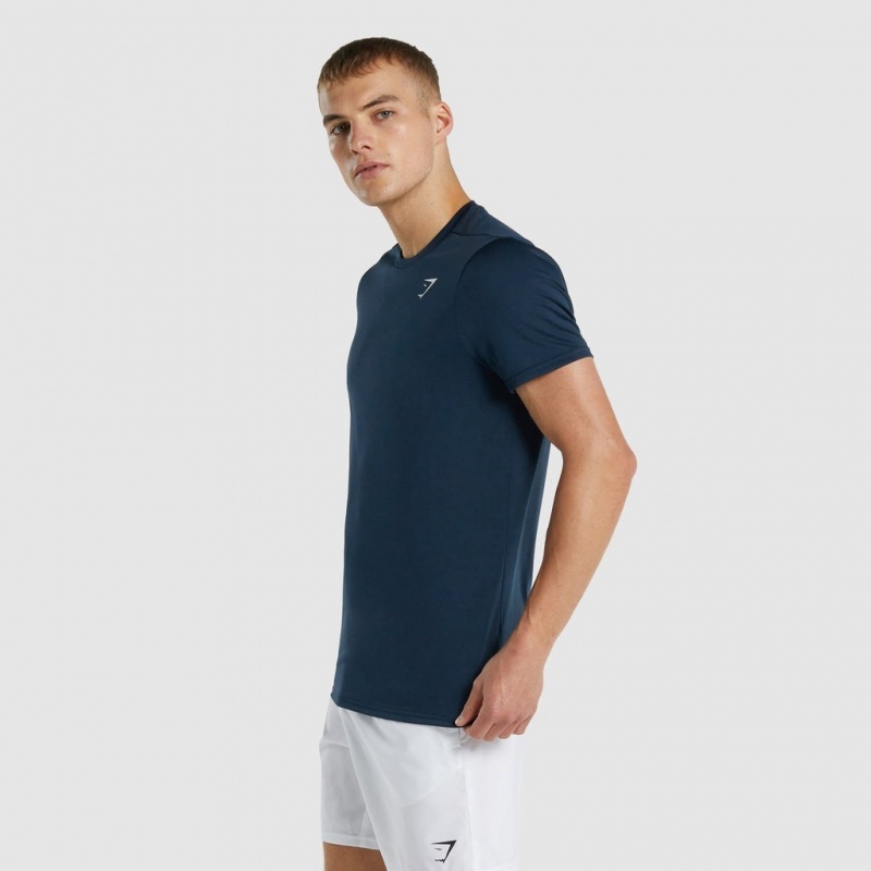 Camiseta Gymshark Arrival Regular Fit Azul Marino | 85FVCWEMA
